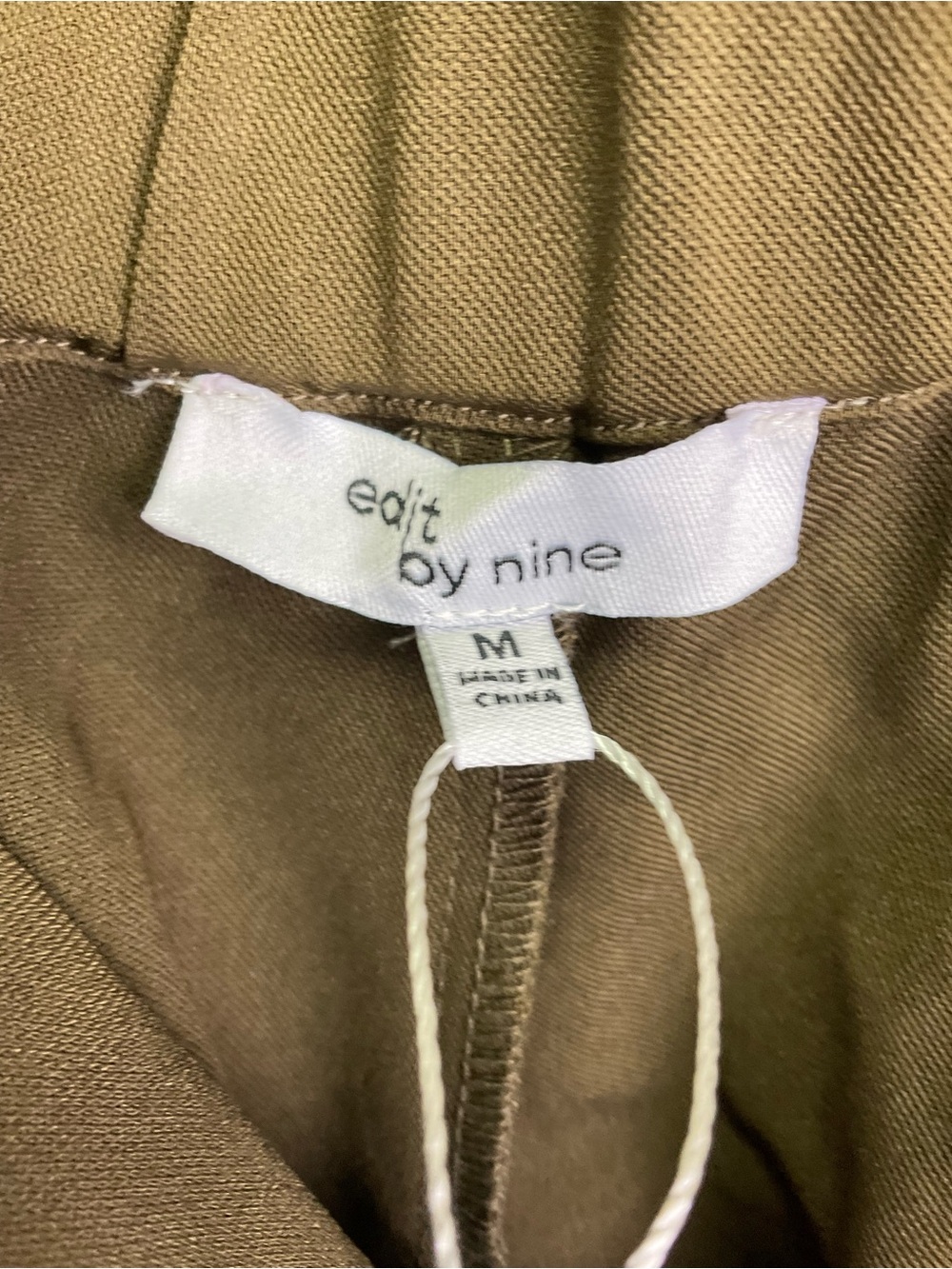 Picket Detail Woven Straight Pants - Olive - Picture 5 of 7